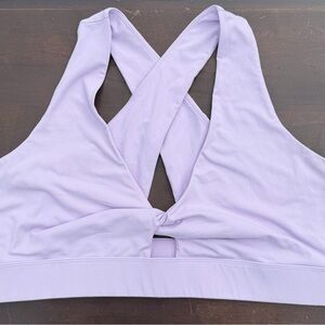 Fabletics Lavender Crisscross Back Sports Bra 2XL